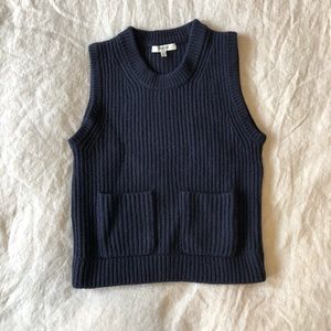 Madewell Navy Knit Sweater Vest XS